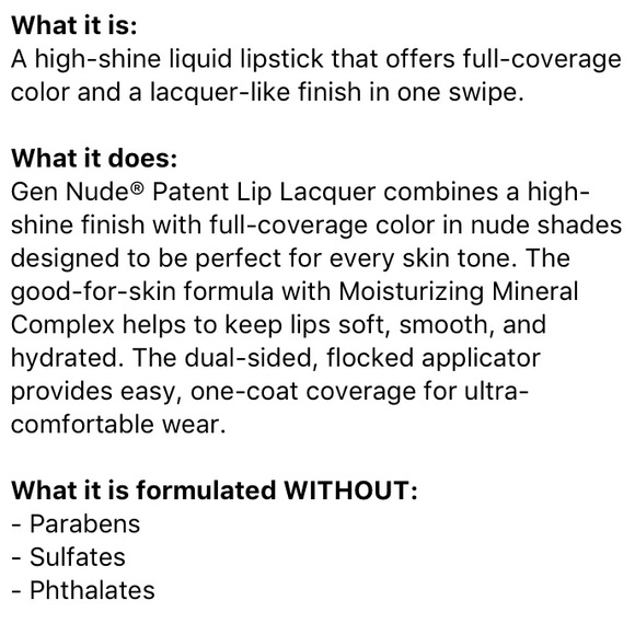 Bareminerals Gen Nude Patent Lip Lacquer - Picture 9 of 9